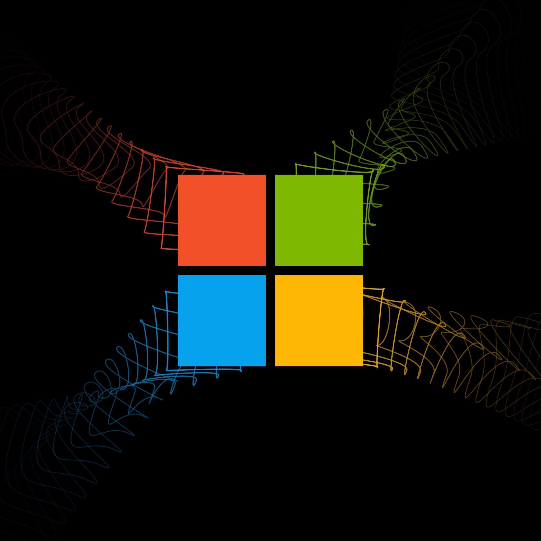 Windows logo Wallpaper 4K, Black background, Technology