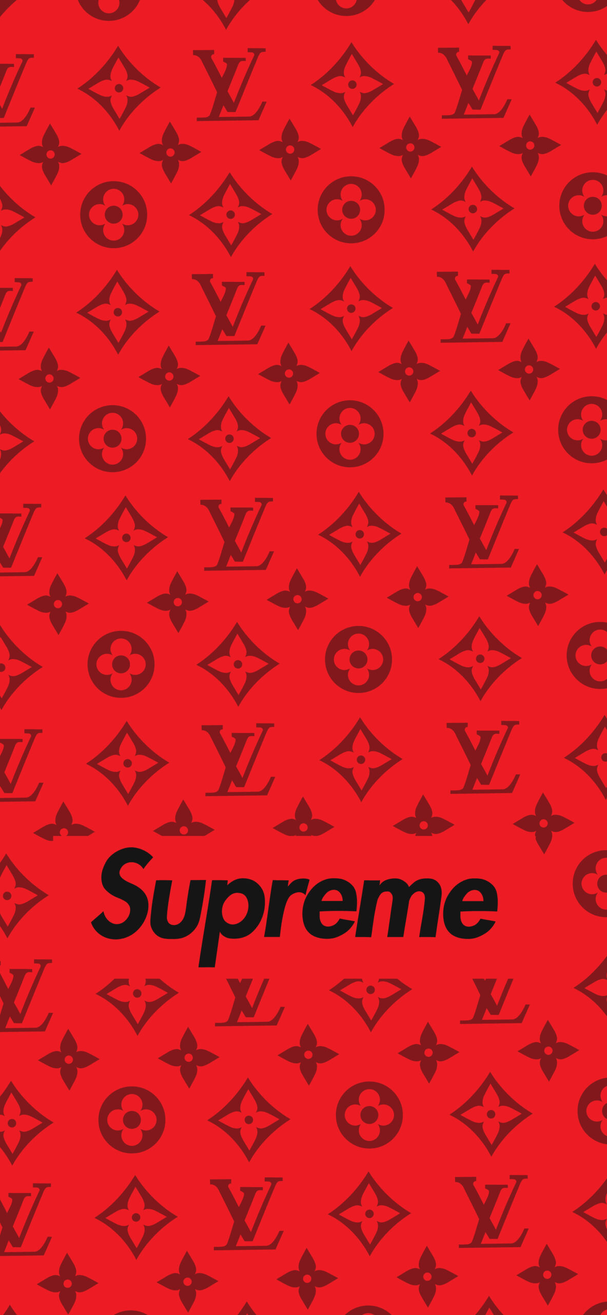 The supreme logo on a red background - Louis Vuitton
