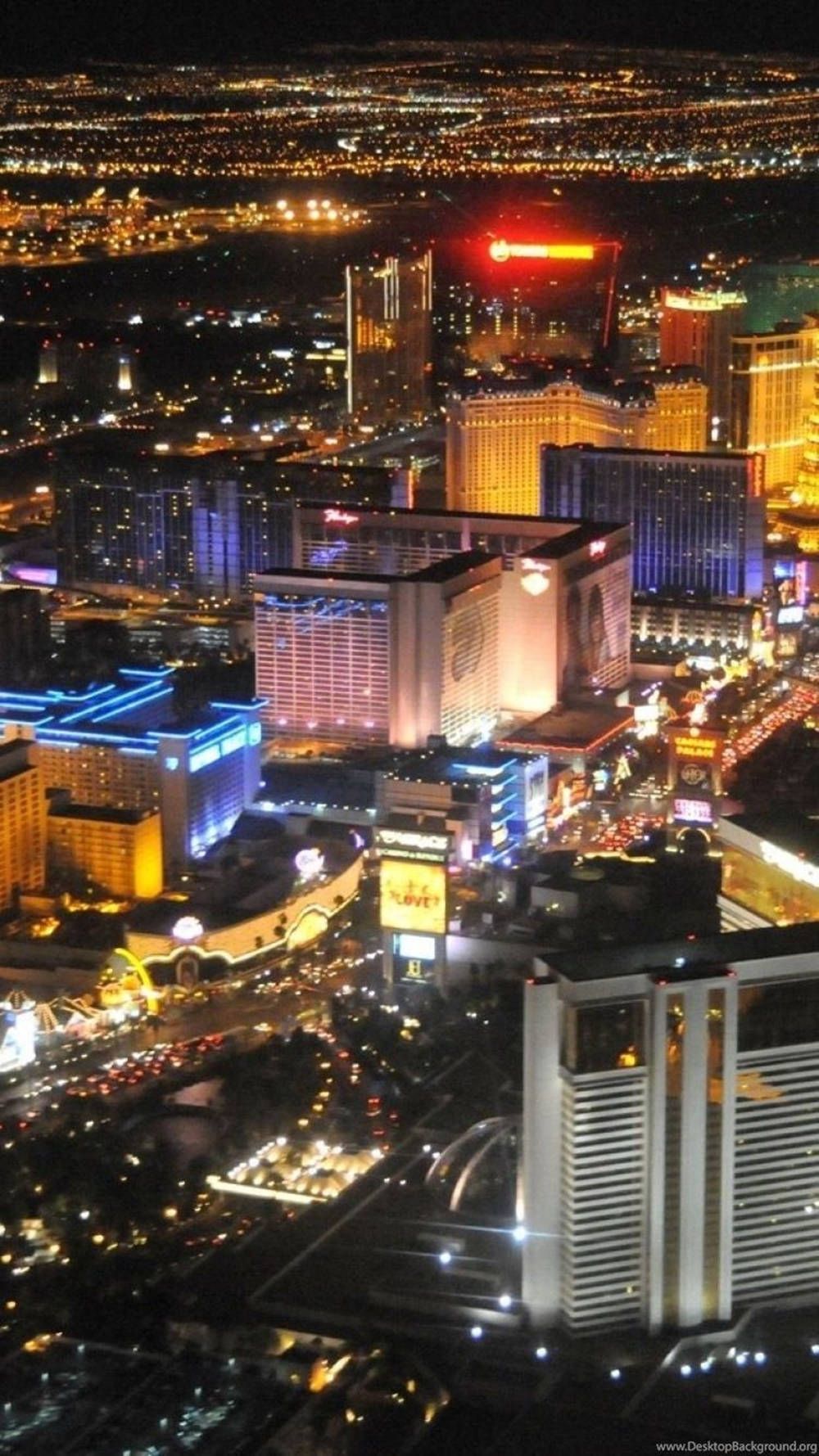 Las Vegas at night wallpaper for iPhone and Android - Las Vegas