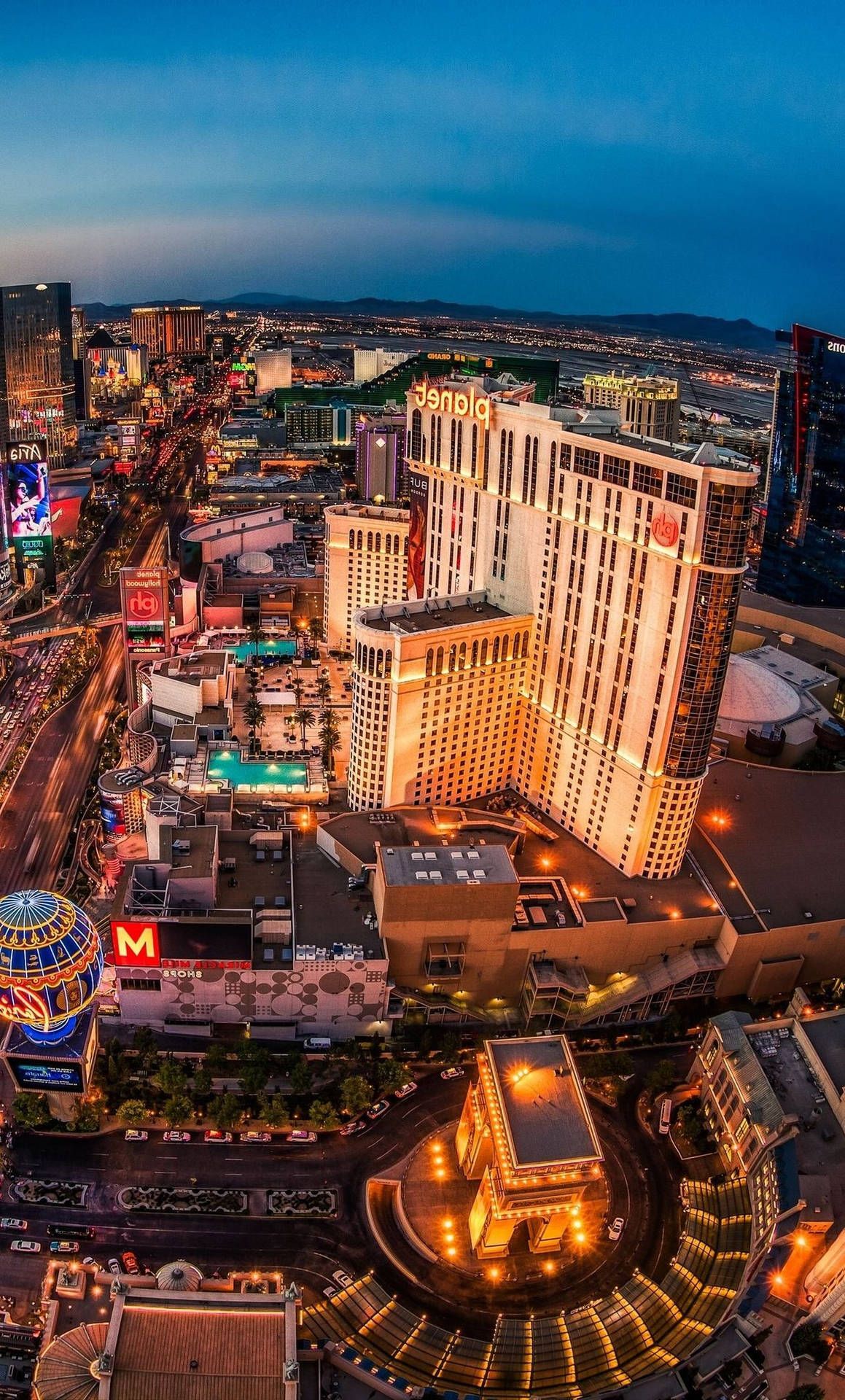 A view of the strip from above - Las Vegas