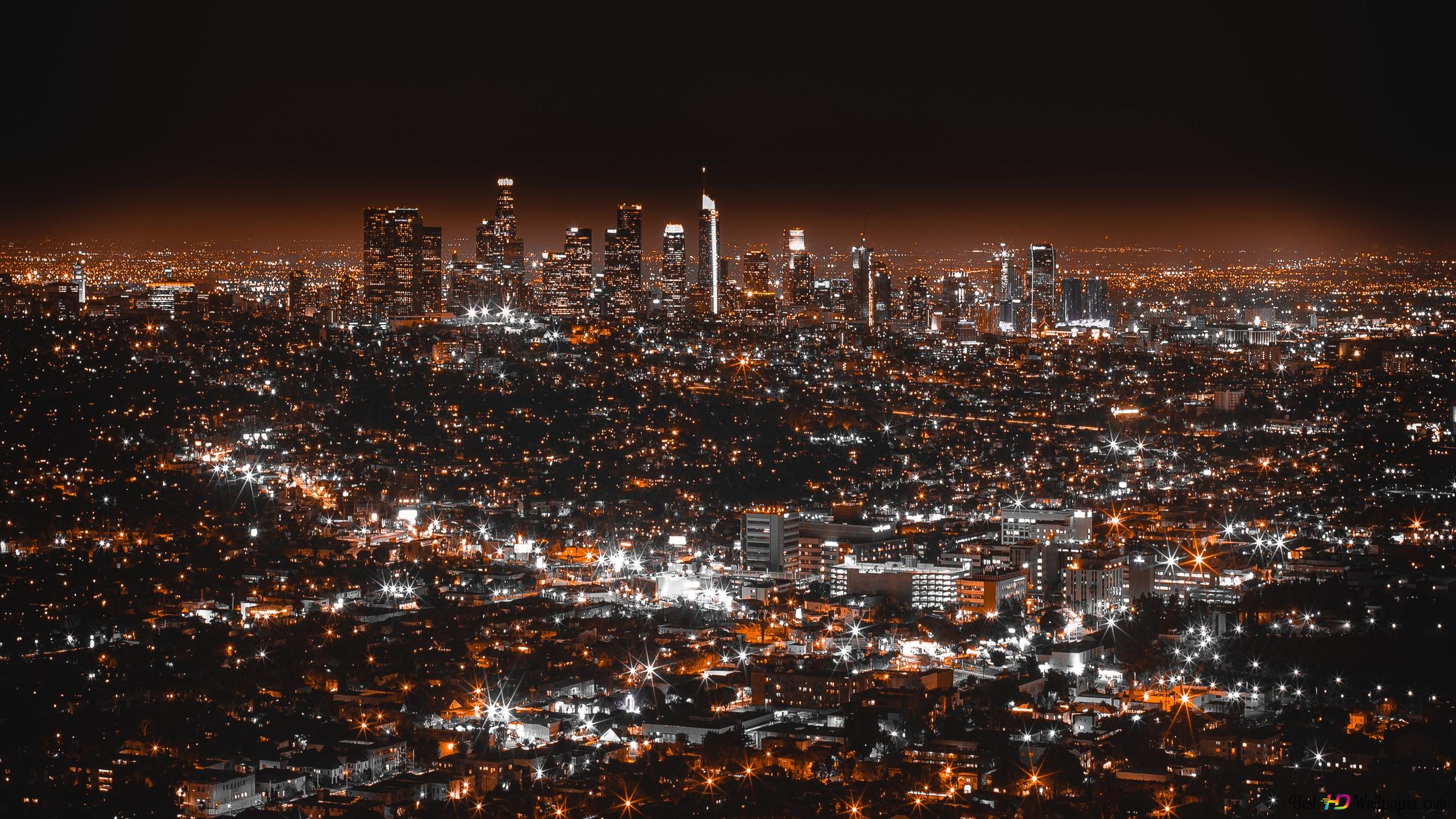 Los Angeles City Night View 2K wallpaper download