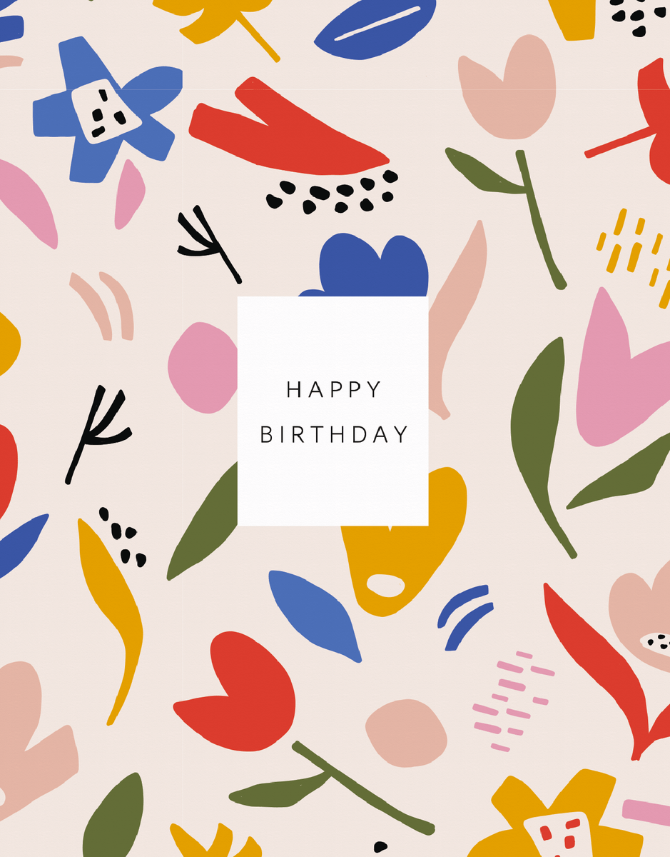 Birthday Floral Pattern by Ramona & Ruth
