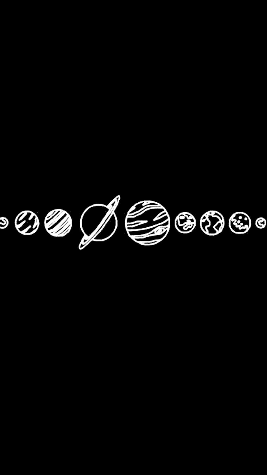 The solar system in black and white - Black, couple