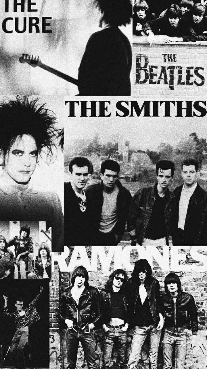 The smiths, beatles and other bands in a collage - Punk