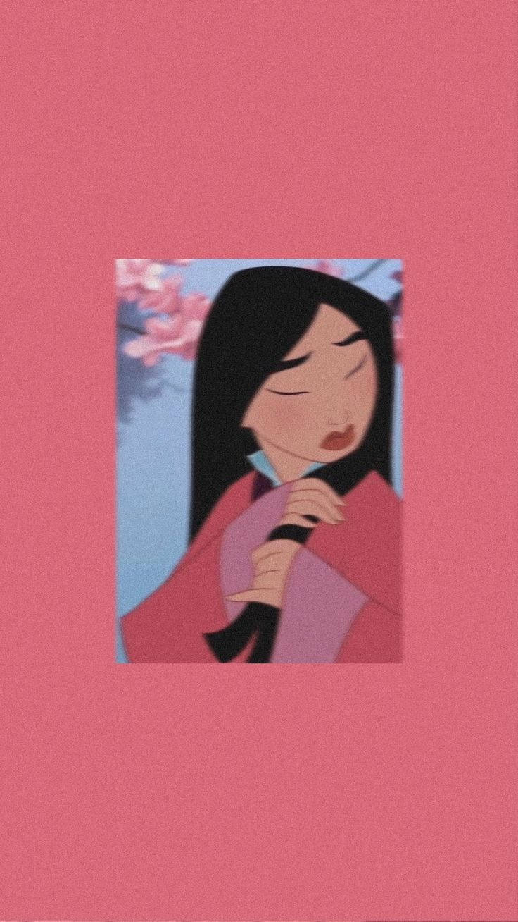 Download Mulan Pink Aesthetic Cartoon Disney Wallpaper