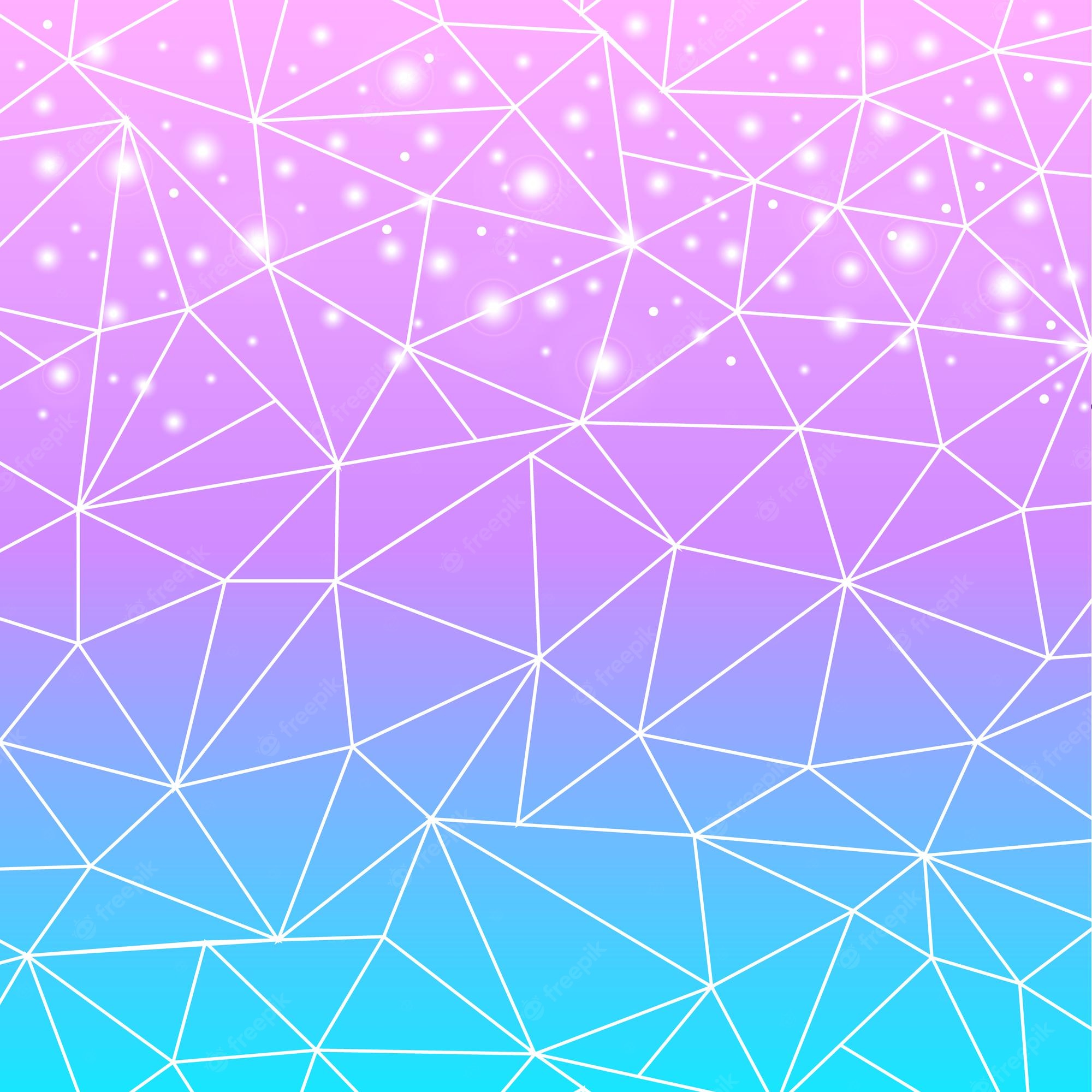 Premium Vector. Cute background for a princess with crystals. multicolored triangles girly pattern. vector illustration