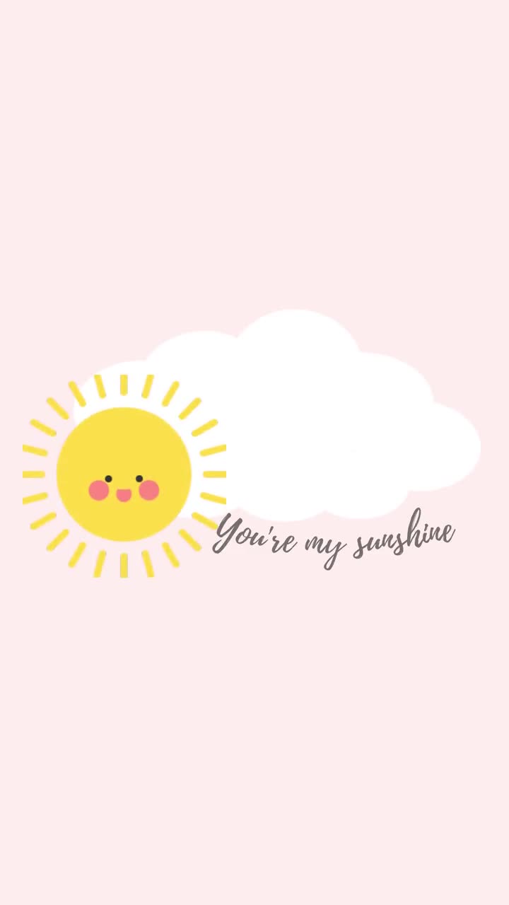 A cute and free phone wallpaper with a happy sun and the words 