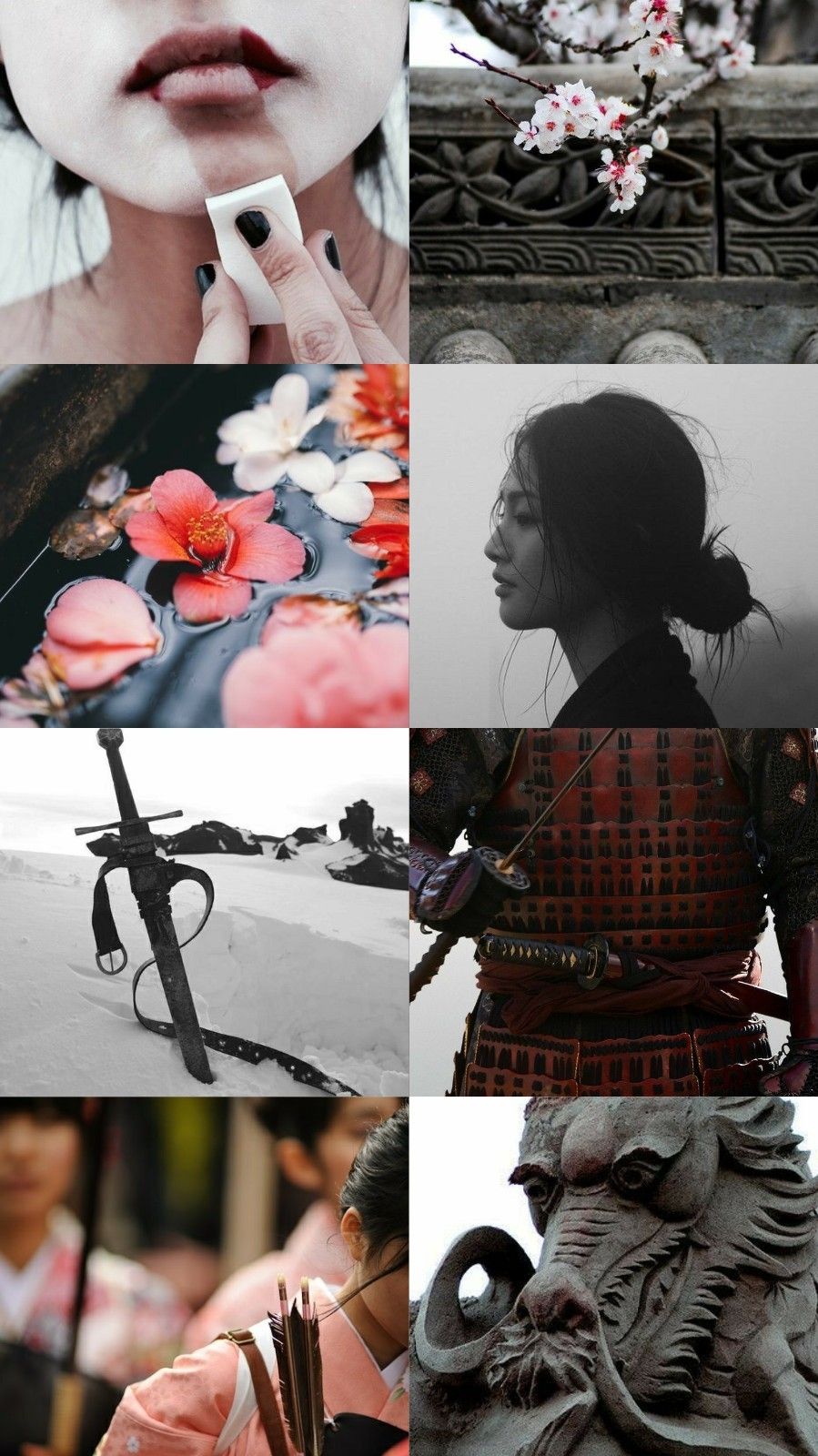 A collage of images with different themes - Mulan