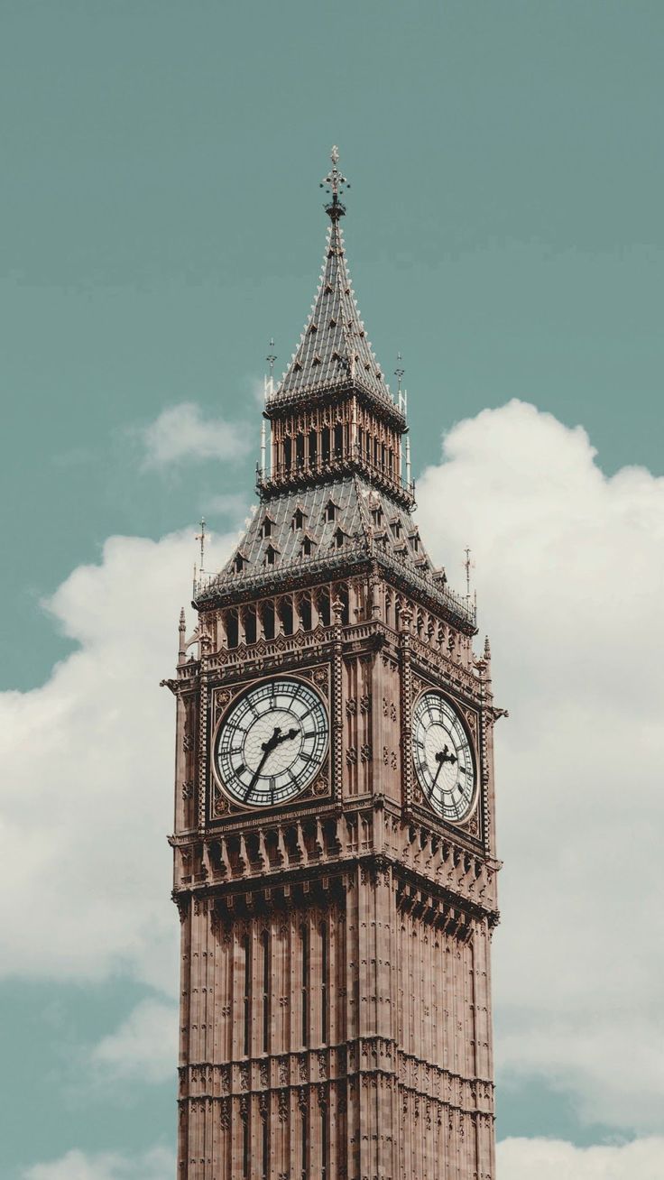 A clock tower with a sky background - London