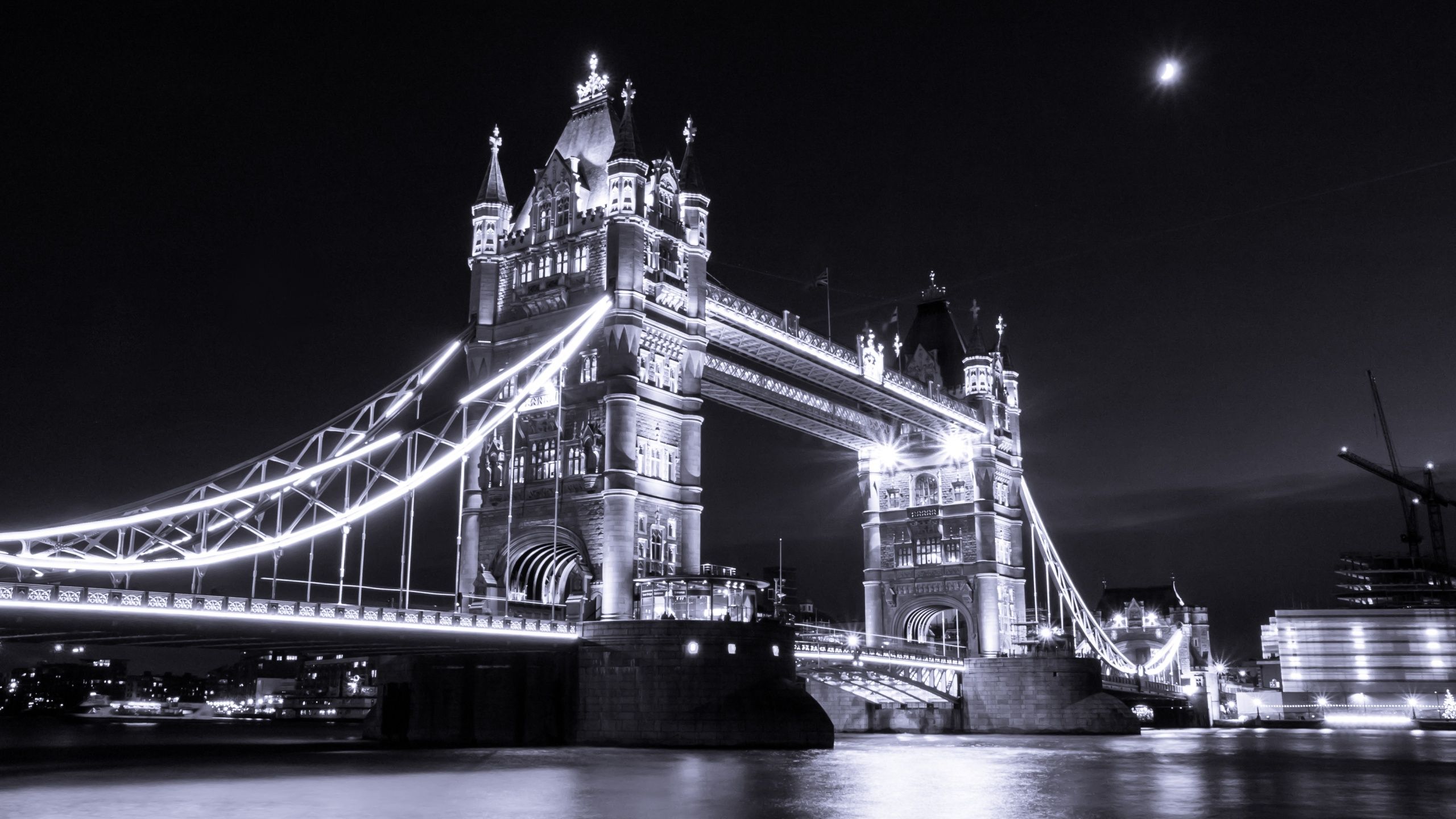 A bridge in the city at night - London