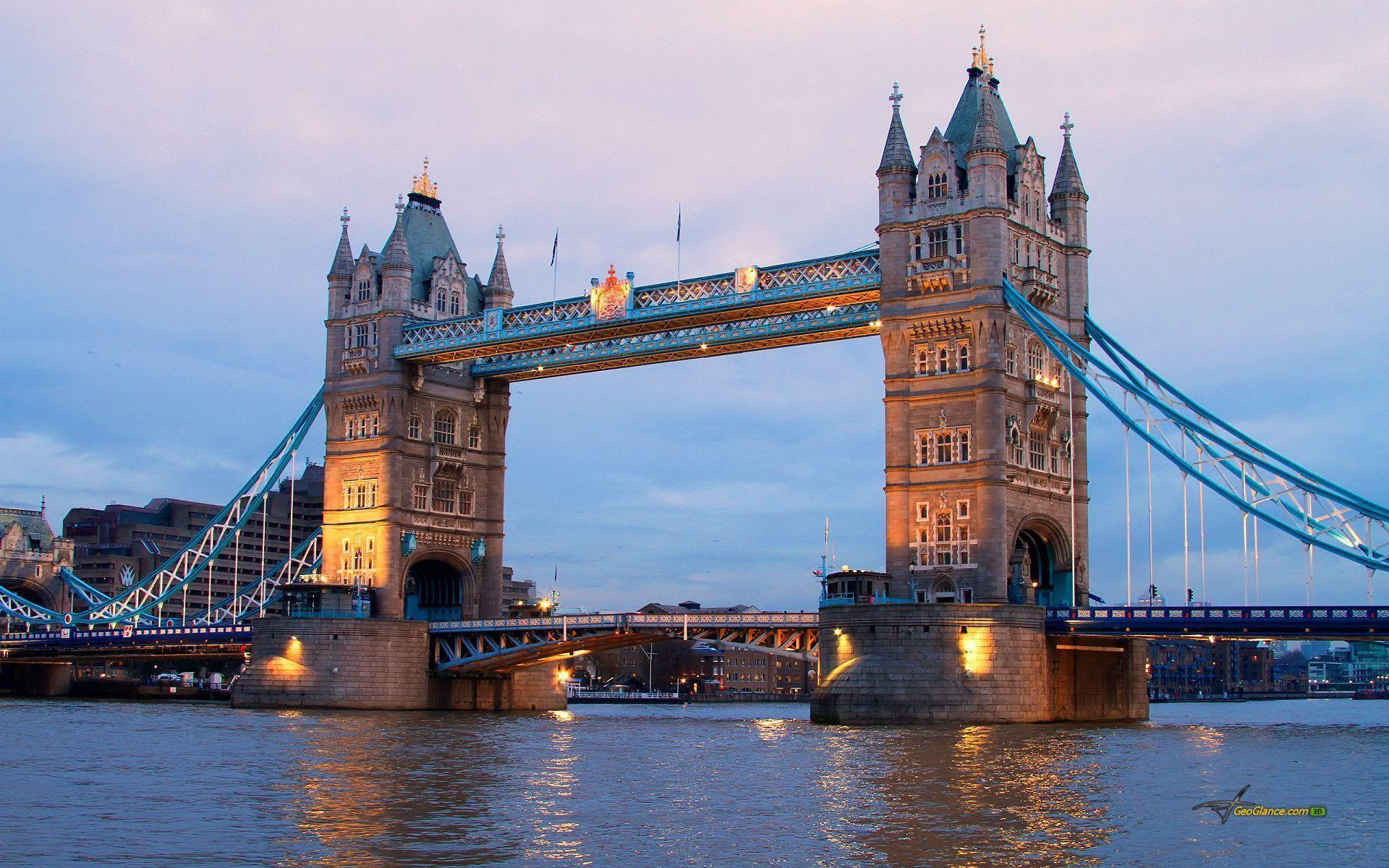 A bridge over the water at night - London