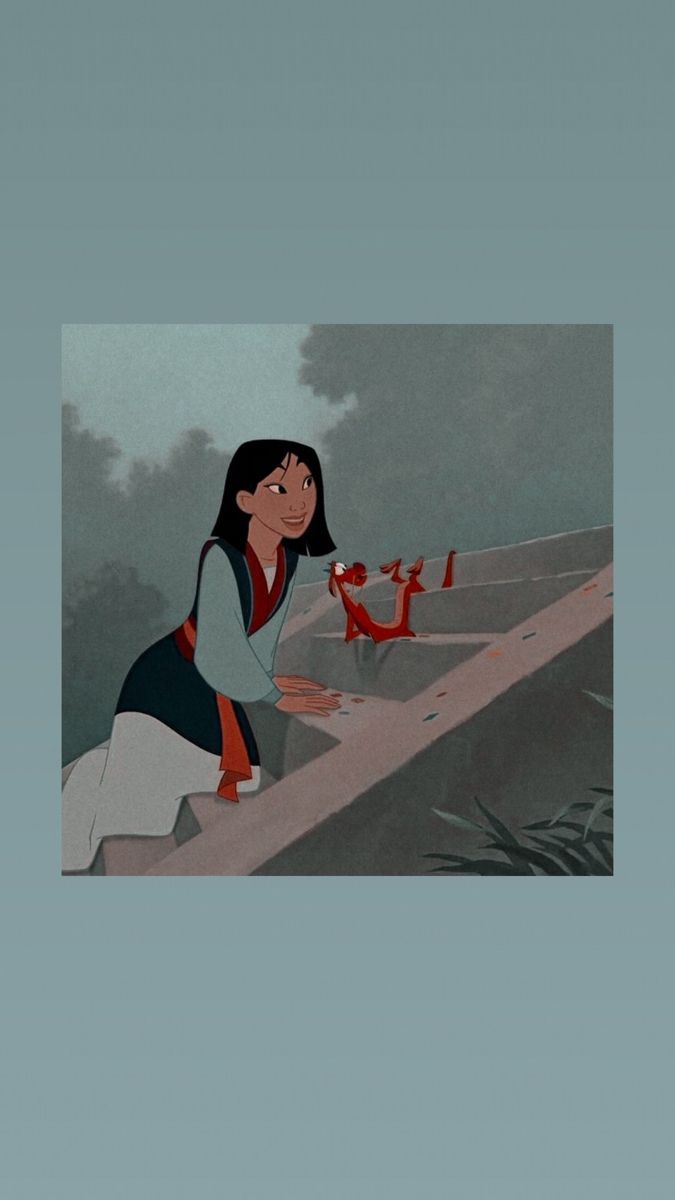 A still from the Disney movie Mulan where Mulan is in a warrior outfit and is reaching for a red dragonfly. - Mulan