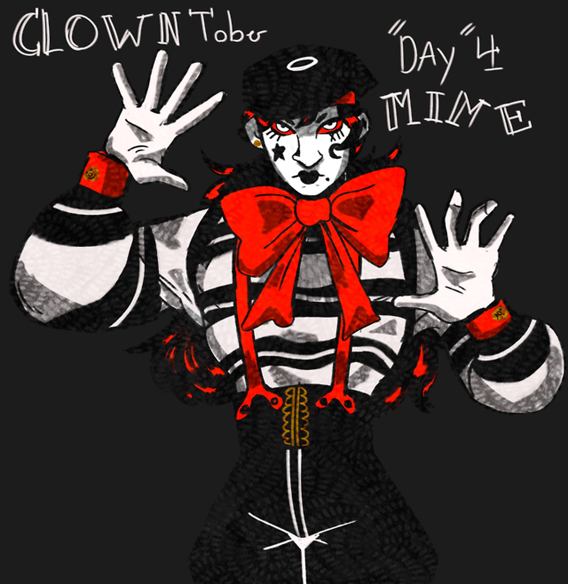 Download Mime Clown Artwork Wallpaper