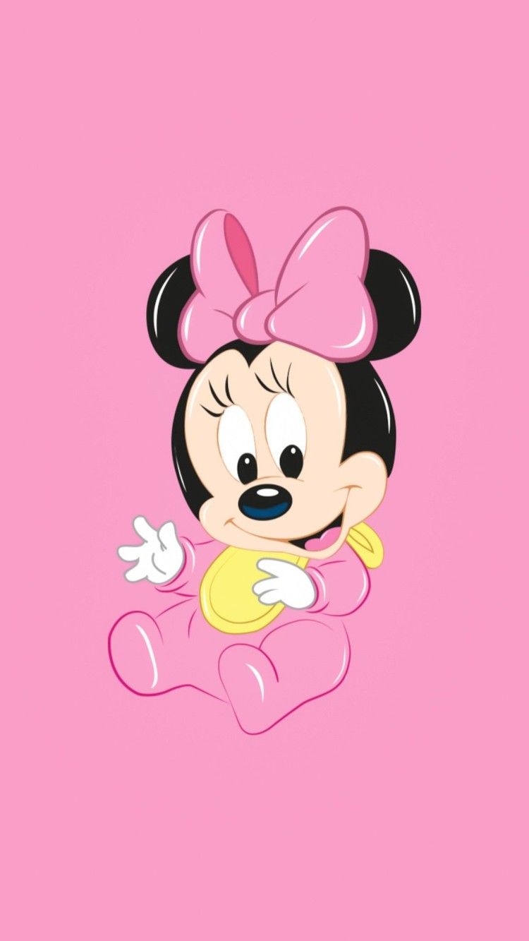 Mickey Mouse Disney Aesthetic Wallpaper : Mini Minnie Mouse Pink Background Wallpaper