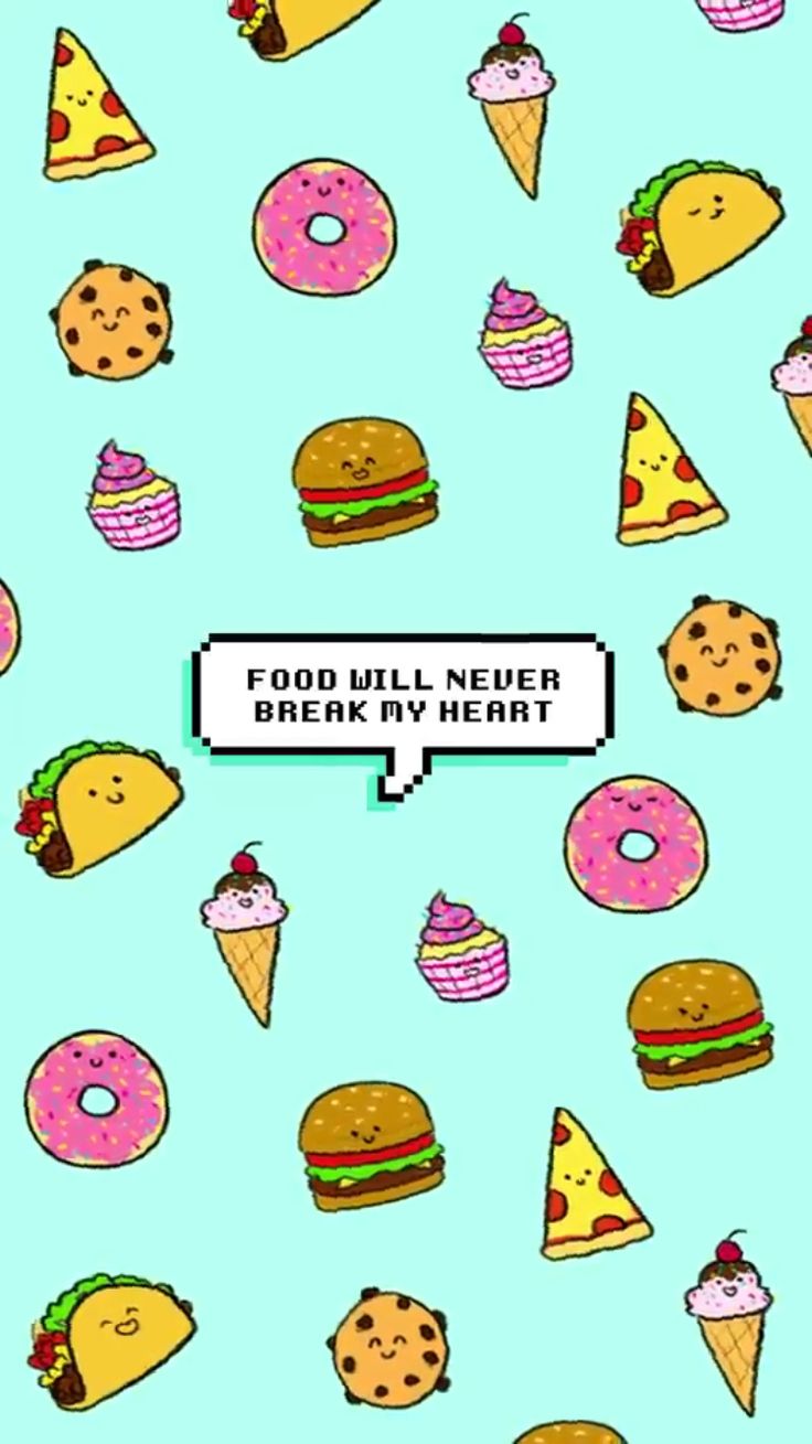 F O O D. Kawaii wallpaper, Food background wallpaper, Best friend wallpaper