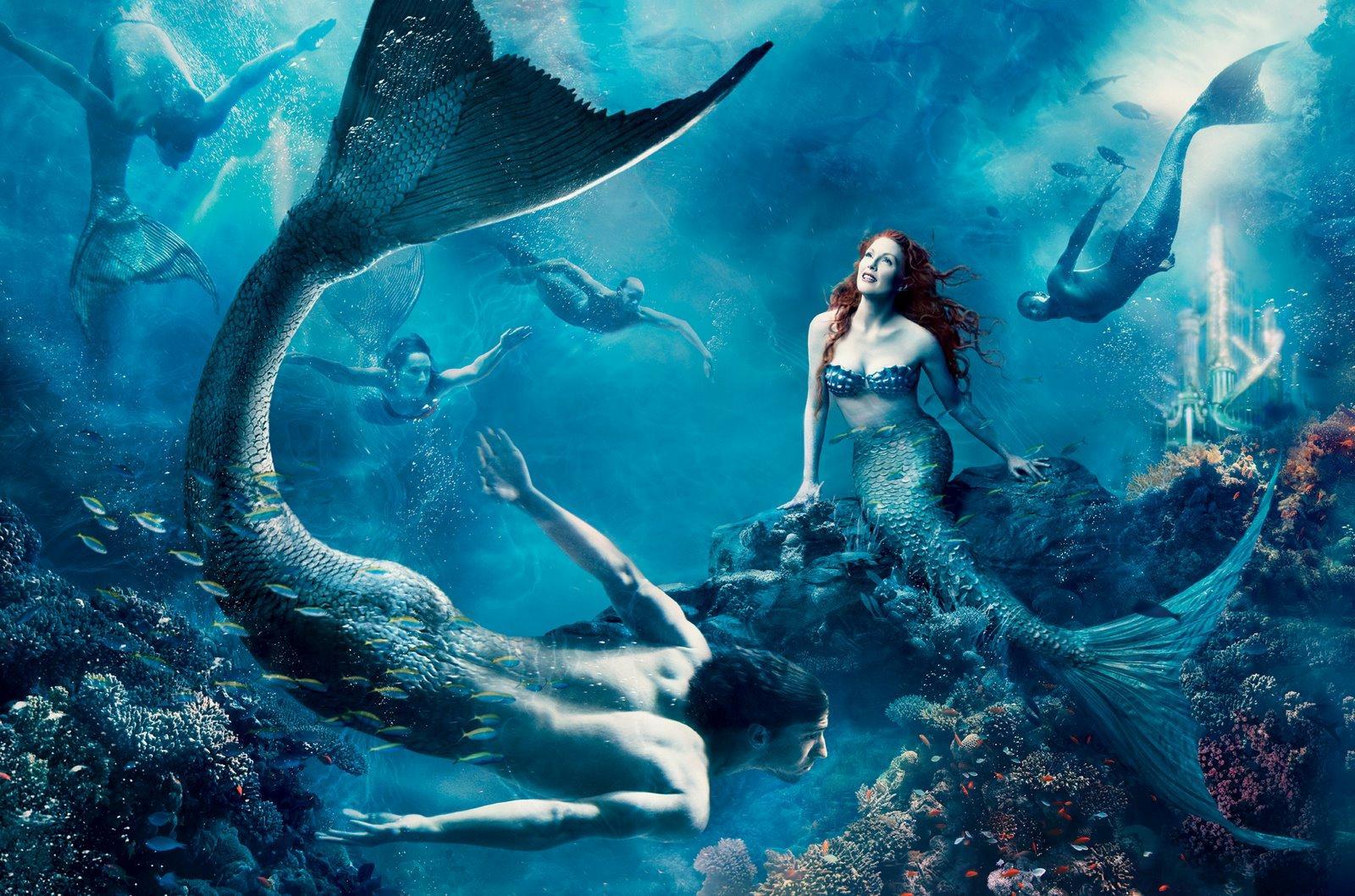 Mermaids are a type of mythical creature with the upper body of a human and the tail of a fish. - Mermaid