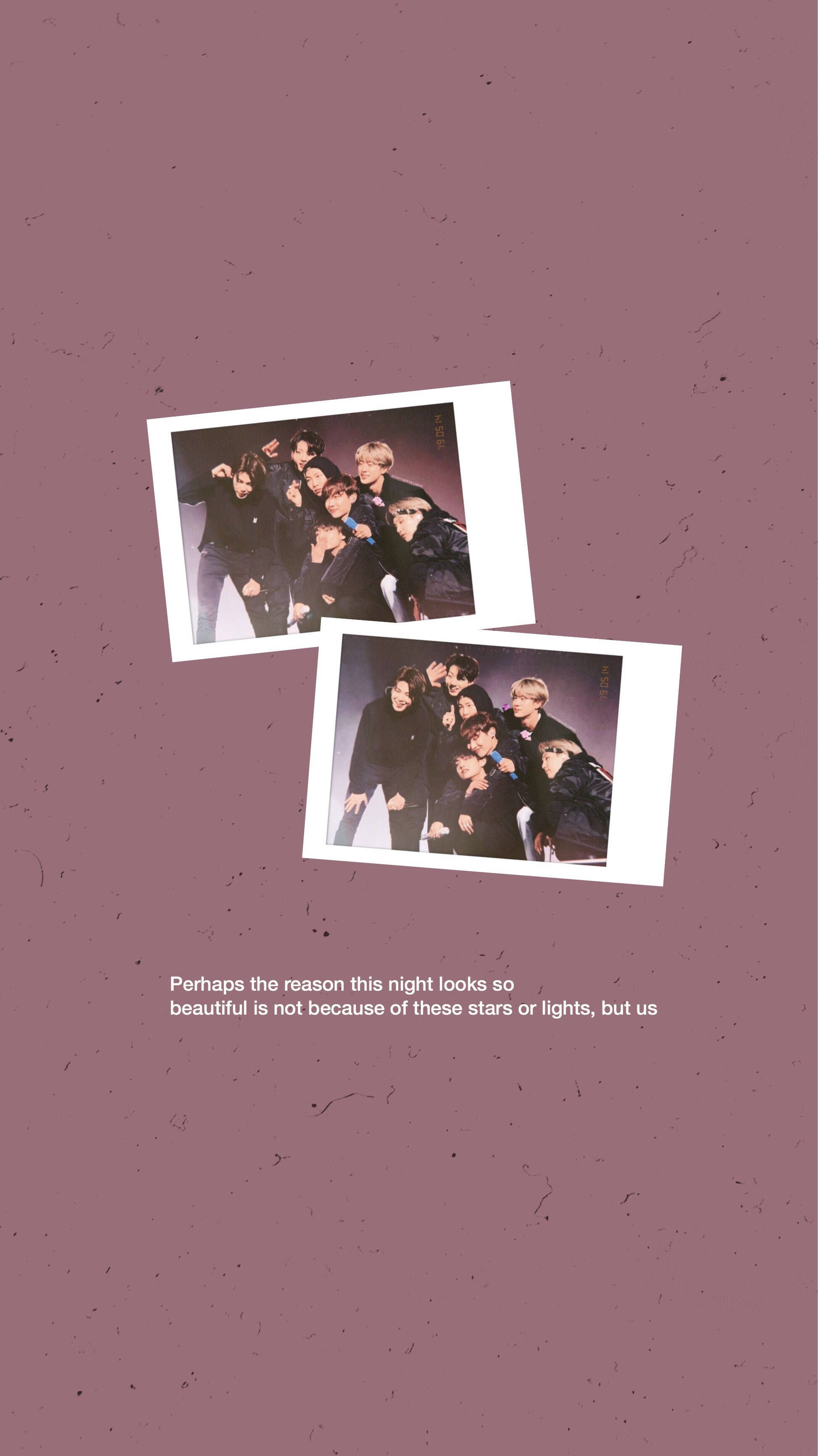 Download Bts Aesthetic Polaroid Photo Wallpaper