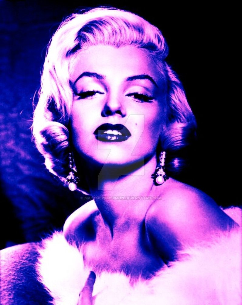 A picture of a blonde woman with dark lipstick. - Marilyn Monroe