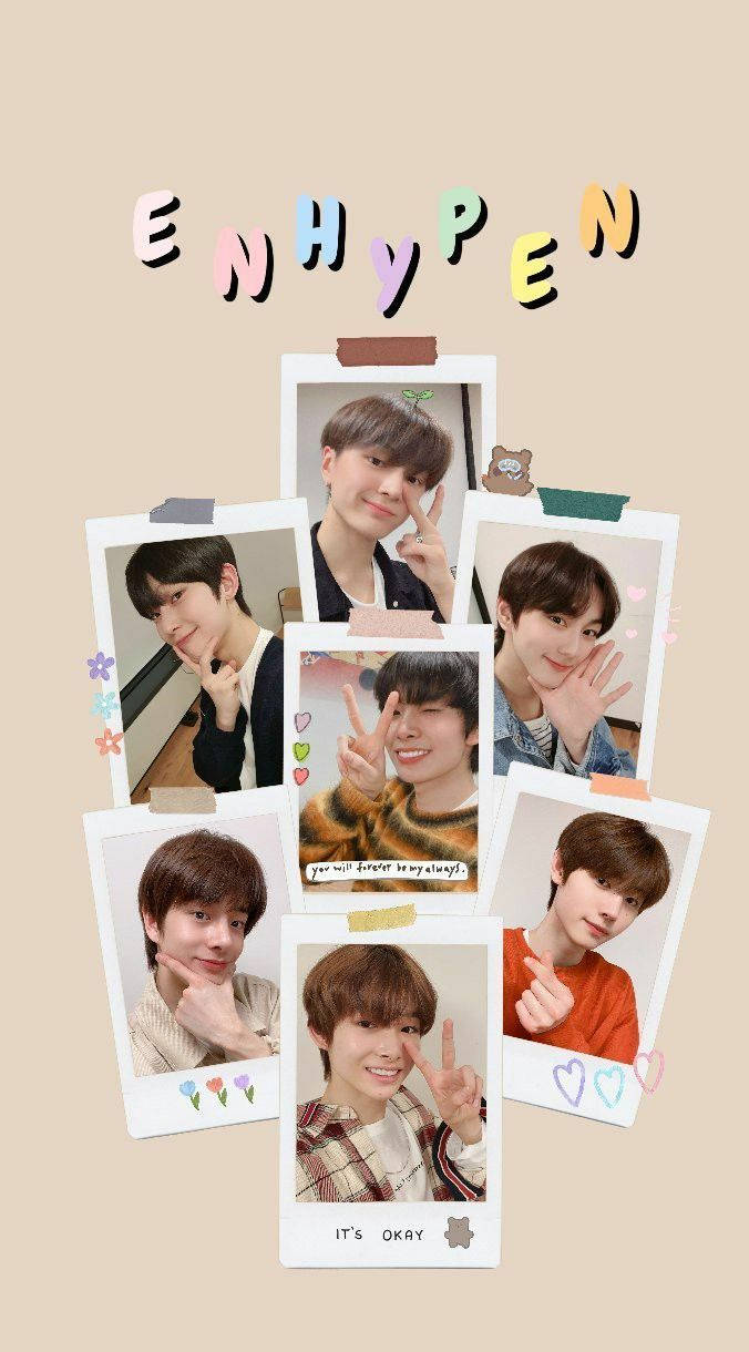 Download Cute Polaroid Enhypen Aesthetic Wallpaper