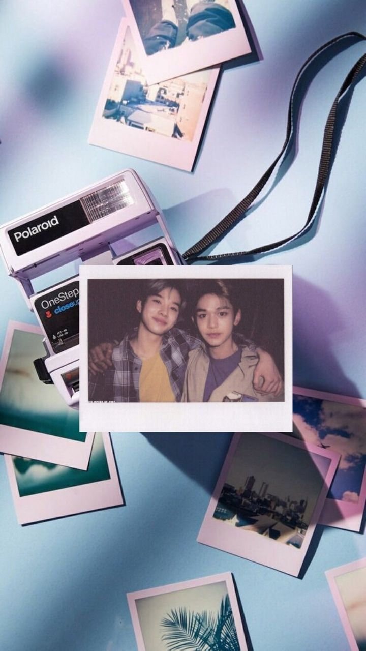 Polaroid pictures of a couple and a camera - Polaroid