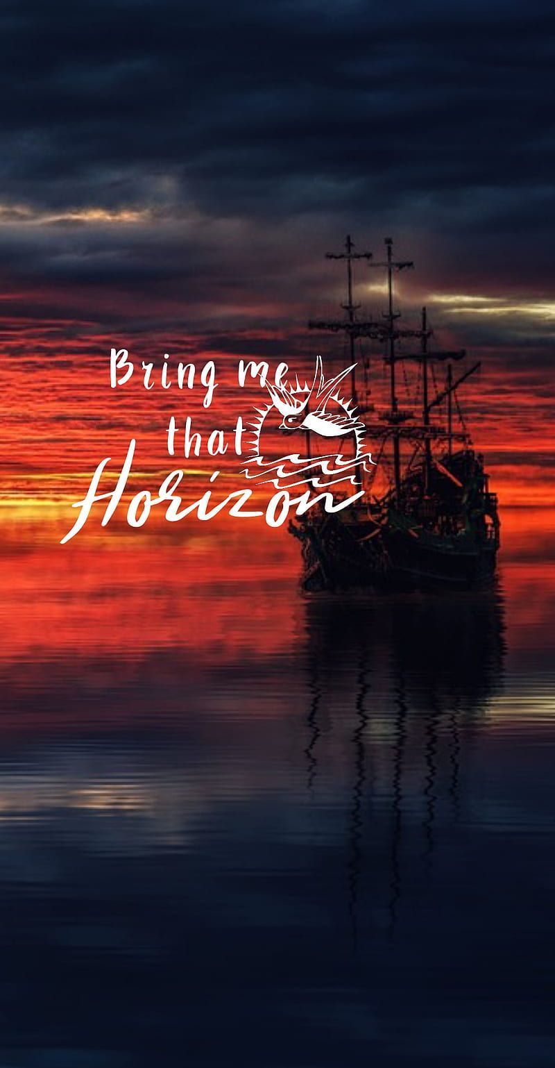 A ship at sea with the sunset in the background - Pirate