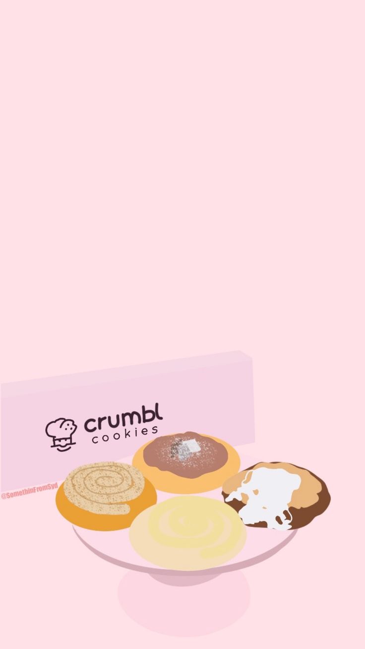 Crumbl Cookies Phone Wallpaper. วอลเปเปอร์น่ารัก, วอลเปเปอร์การ์ตูนน่ารัก, ภาพวาดน่ารัก