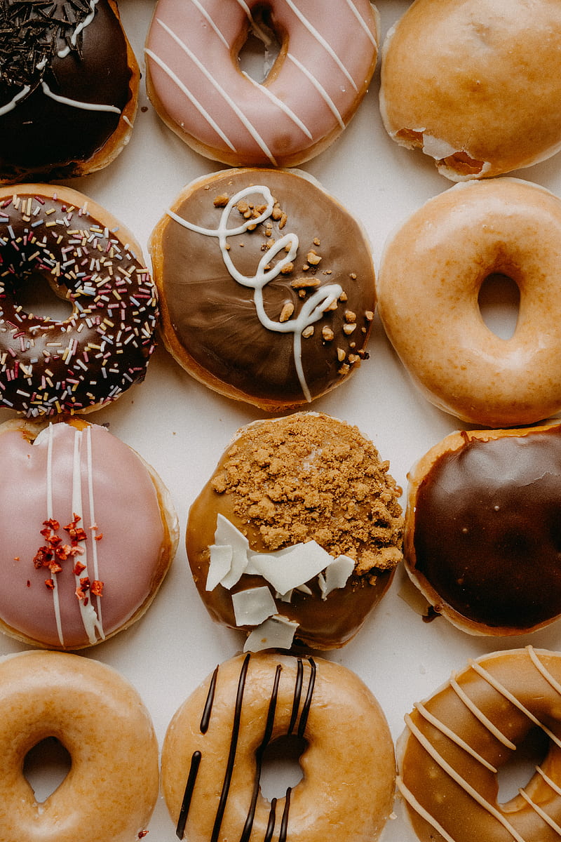 Donuts, glaze, pastries, dessert, HD phone wallpaper