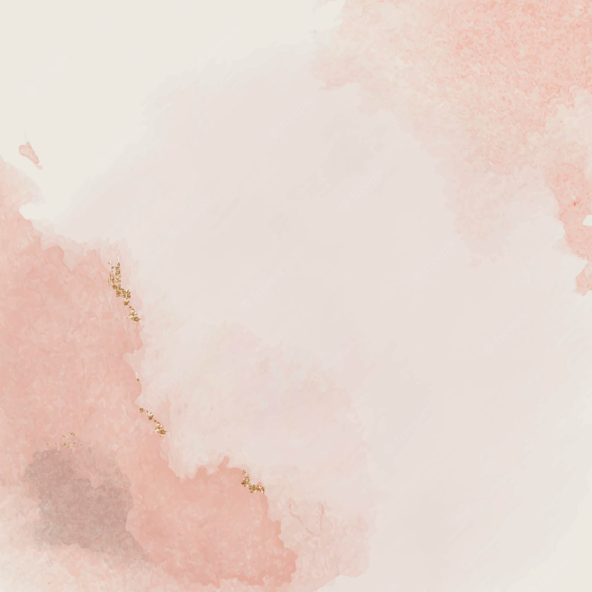 A pink watercolor background with gold - Blush