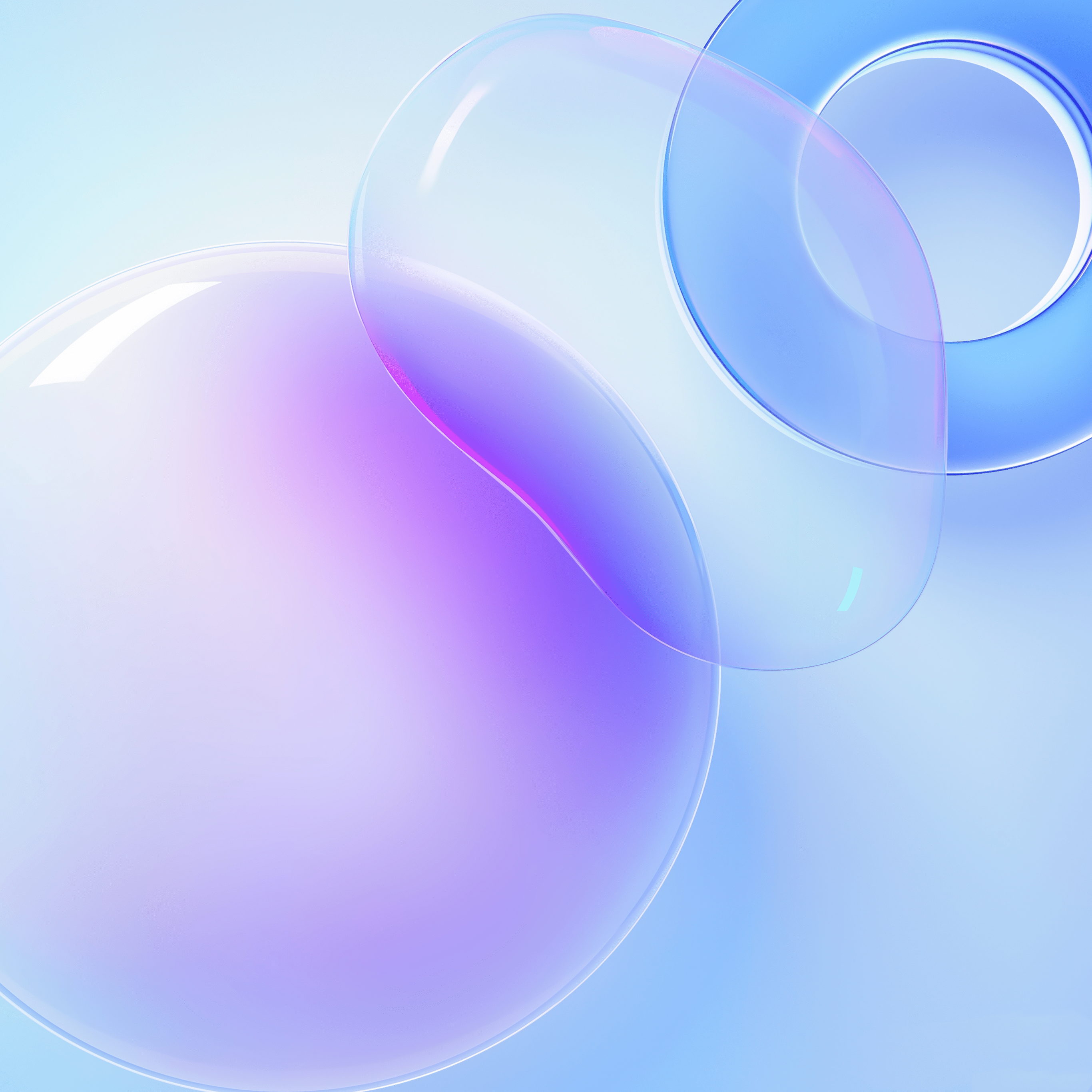 A blue and purple abstract image of soap bubbles - Bubbles