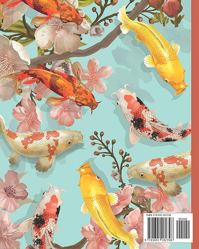 A book cover with koi fish on it - Koi fish