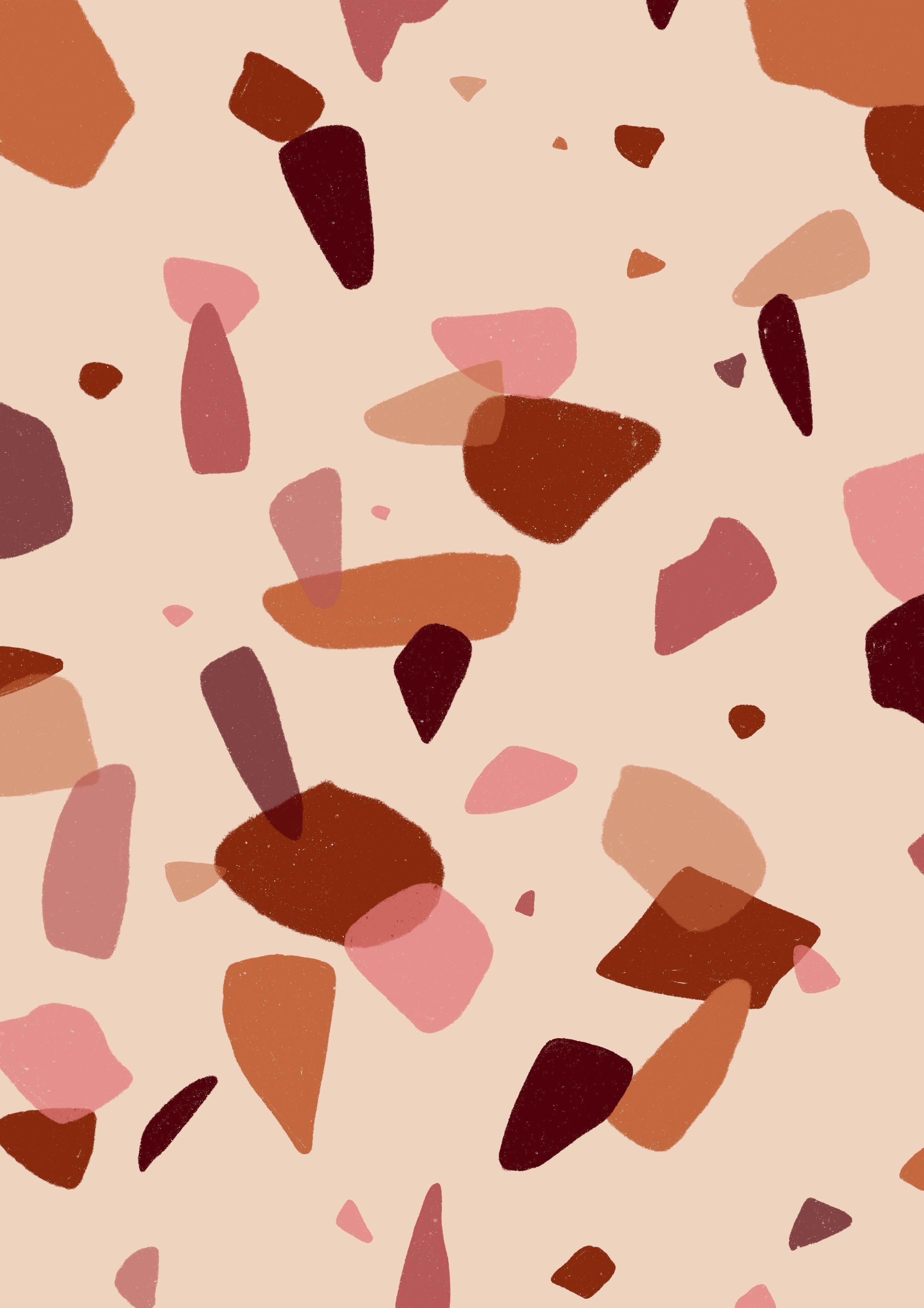 A pattern of rocks in brown and pink - Terracotta