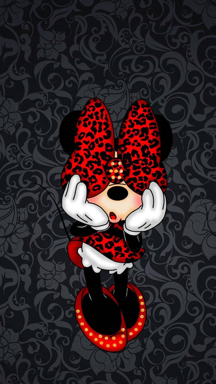 Red Minnie Mouse wallpaper for iPhone and Android - Minnie Mouse