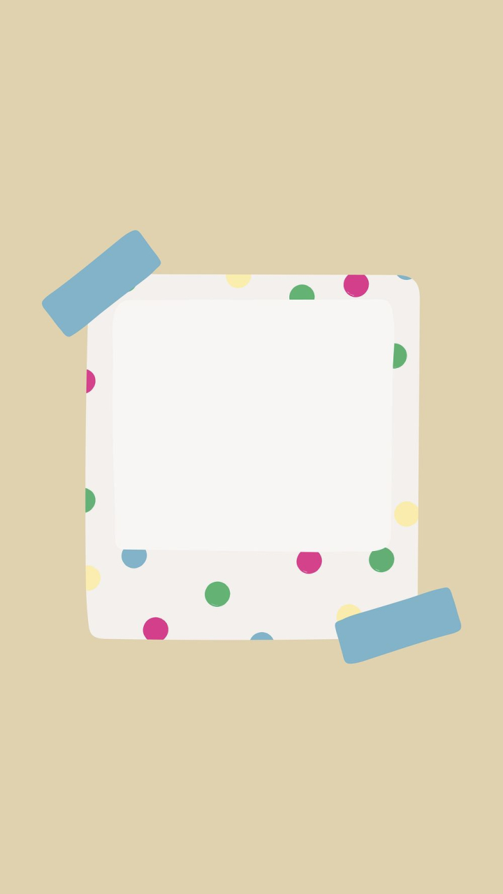 A square piece of paper with colorful dots on it - Polaroid