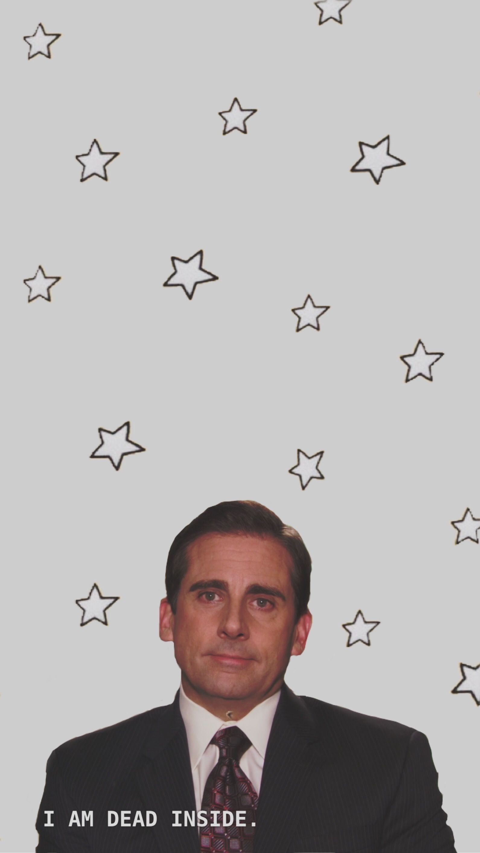 Aesthetic wallpaper of Michael Scott from The Office with a quote from the show 