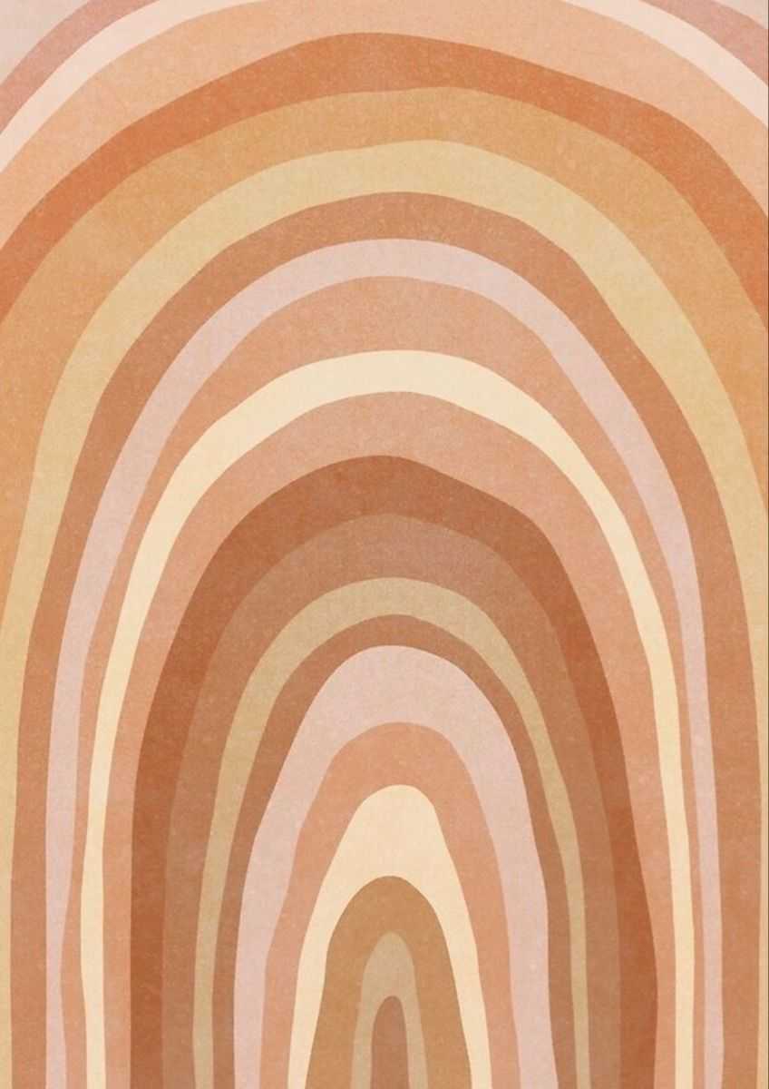 An abstract painting of a rainbow in earthy tones - Terracotta