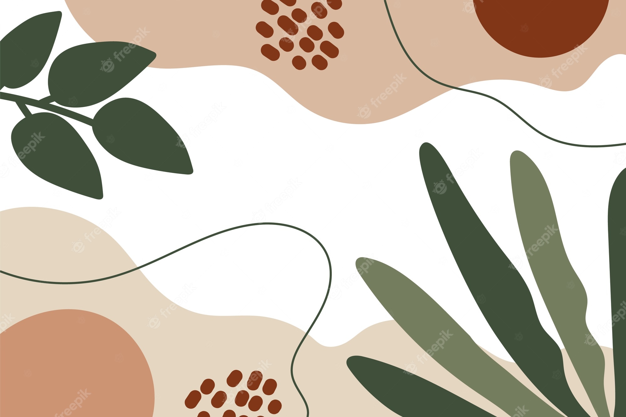 A background image with plant elements - Terracotta