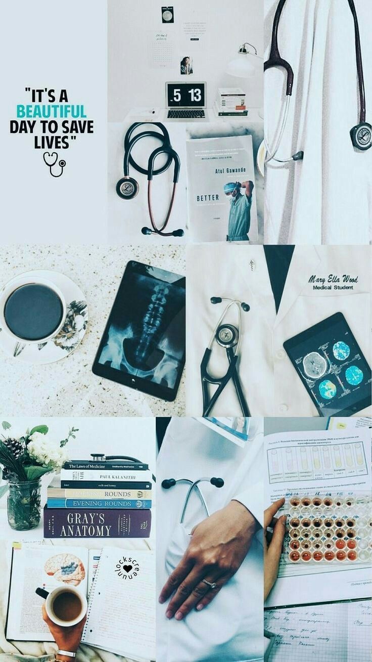 A collage of pictures with medical equipment - Nurse, medical