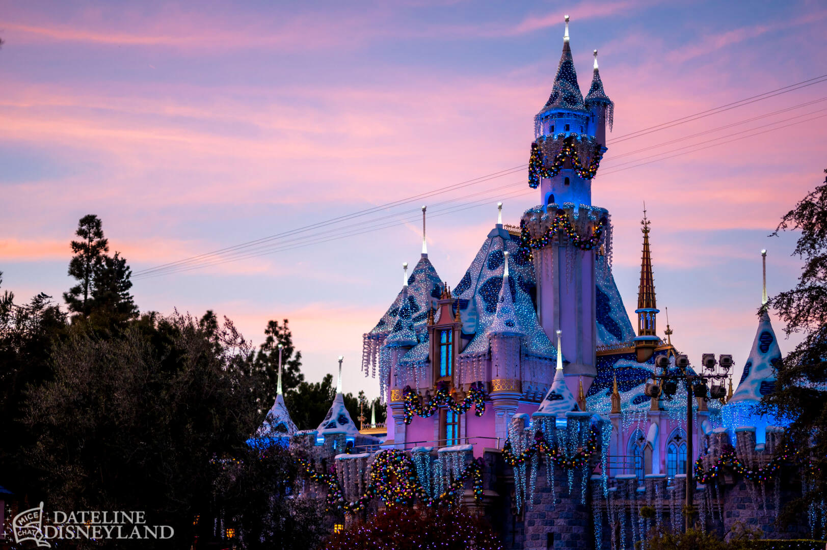 Disneyland Sleeping Beauty Castle Holidays Winter Christmas Sunset DSC_4507 X5