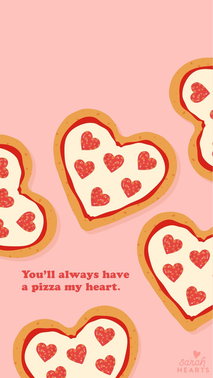 Heart Shaped Pizza February 2018 Calendar Wallpaper Hearts. Valentines wallpaper, Wallpaper iphone cute, Cute wallpaper