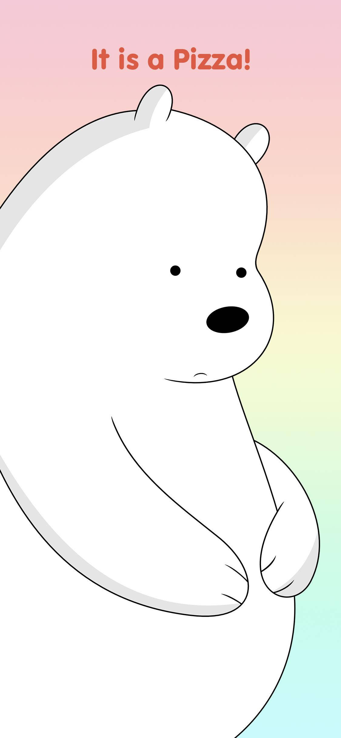 Download Ice Bear It Is A Pizza Rainbow Aesthetic Wallpaper