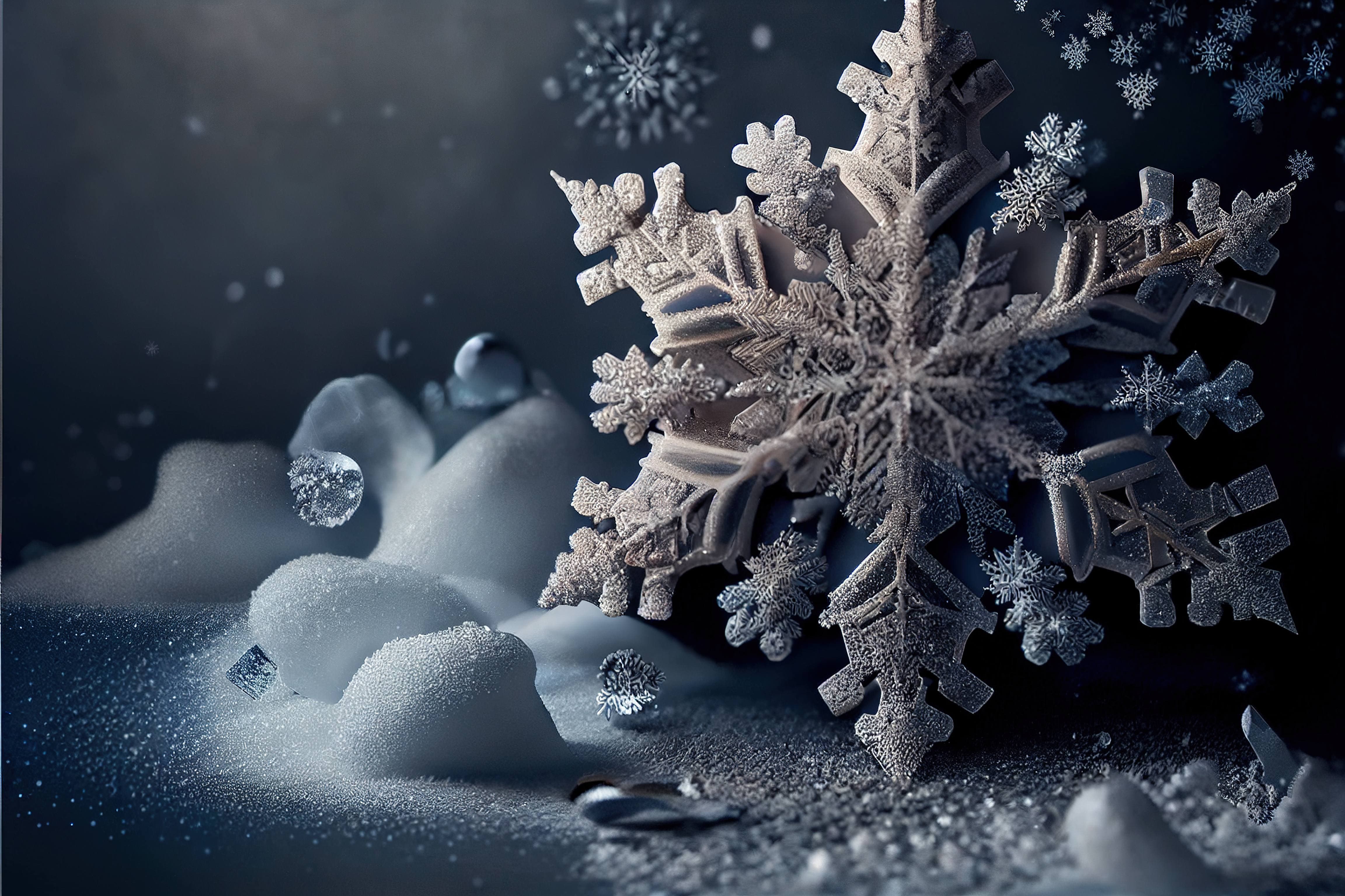 Snowflakes background holidays wallpaper