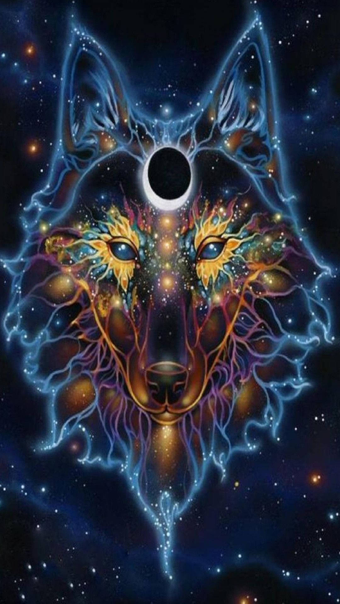 Download Spiritual Aesthetic Divine Wolf Wallpaper