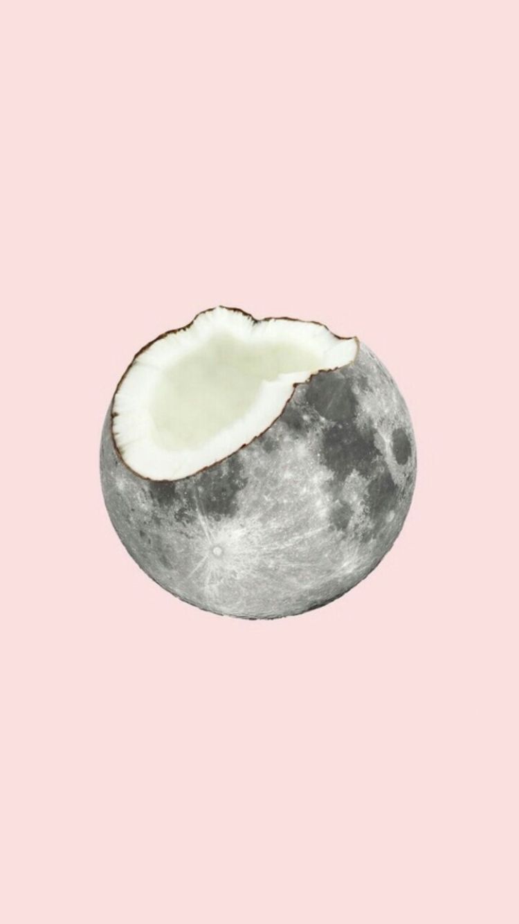 Moon • coconut • iPhone wallpaper. Aesthetic wallpaper, Pink aesthetic, iPhone wallpaper