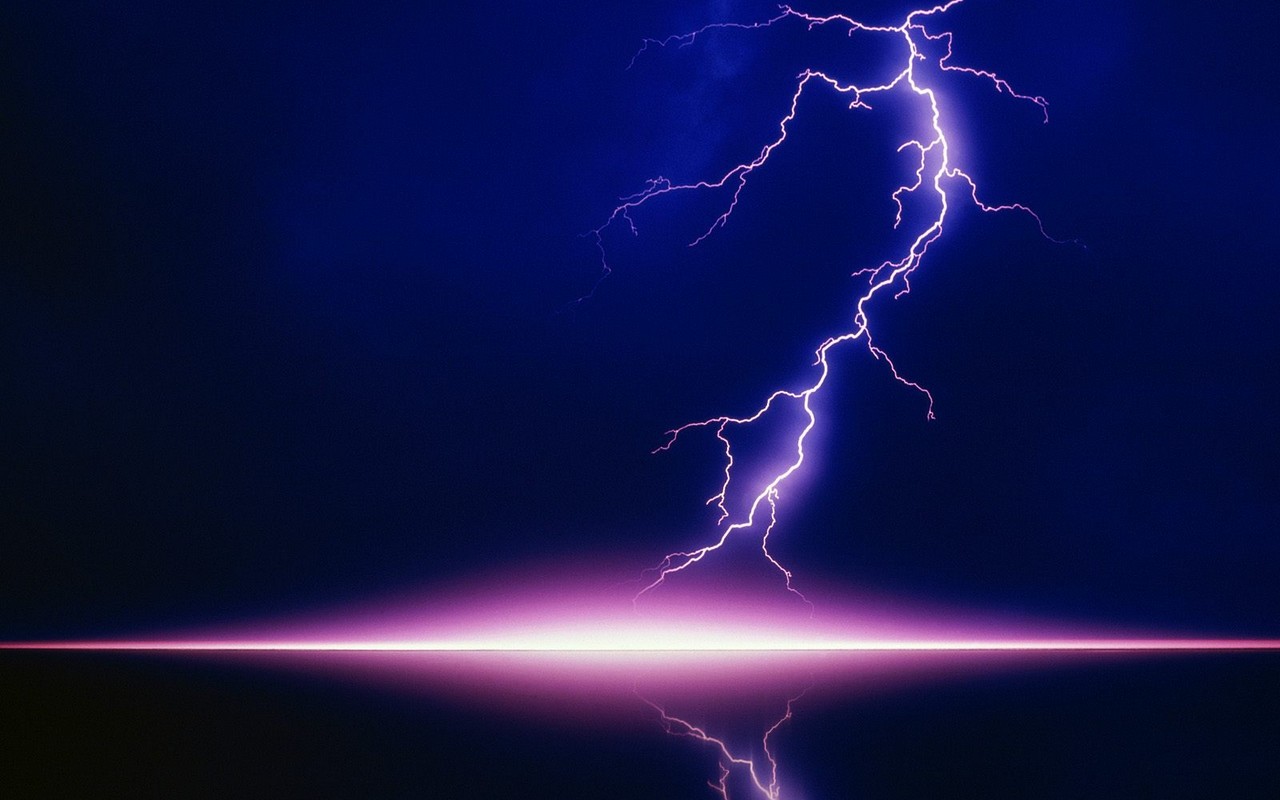 A lightning bolt is shown in the sky - Lightning