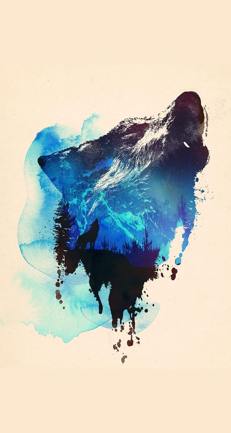 The iPhone Wallpaper Alone as a wolf