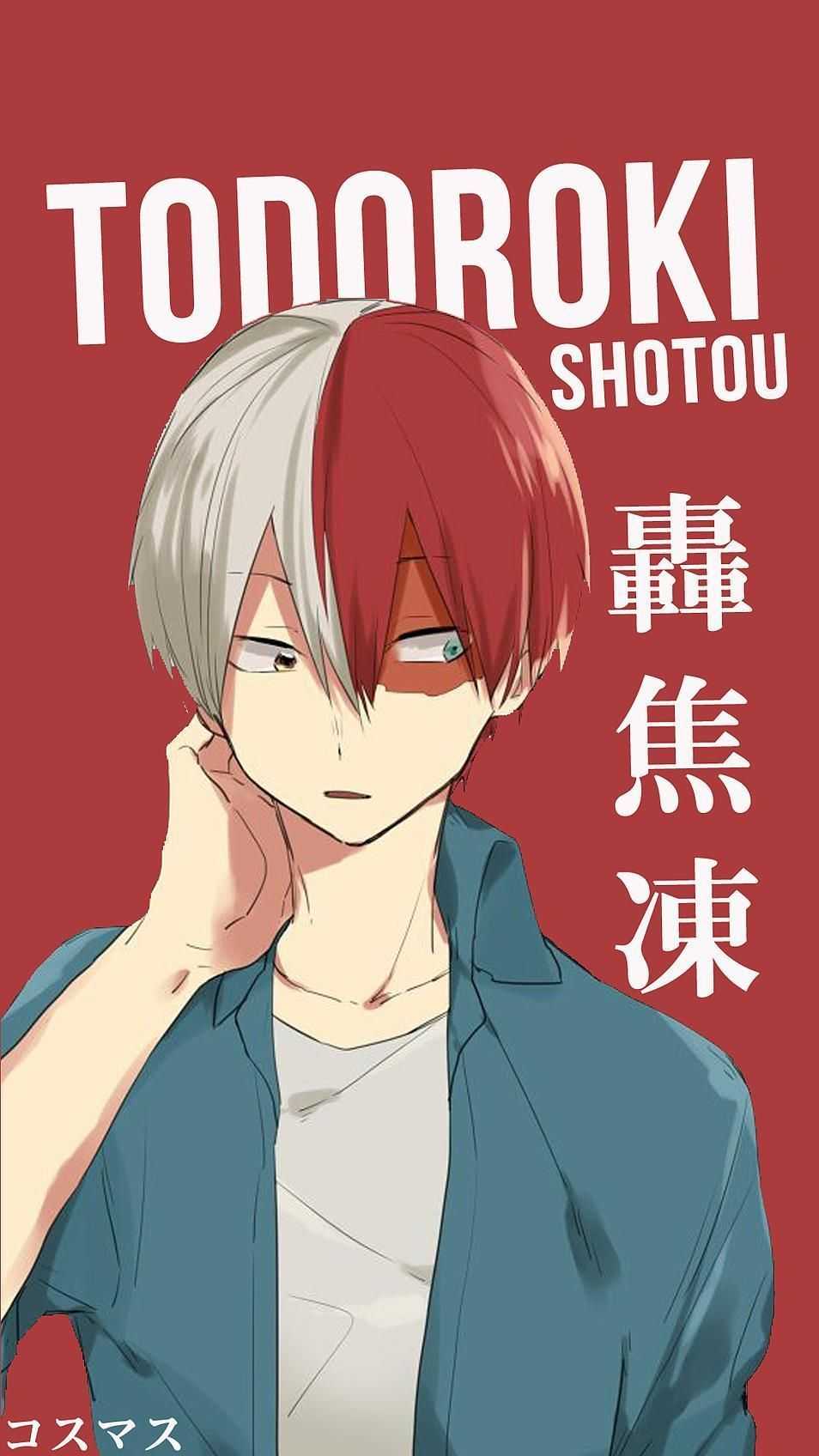 The cover of anime with a red haired man - Shoto Todoroki