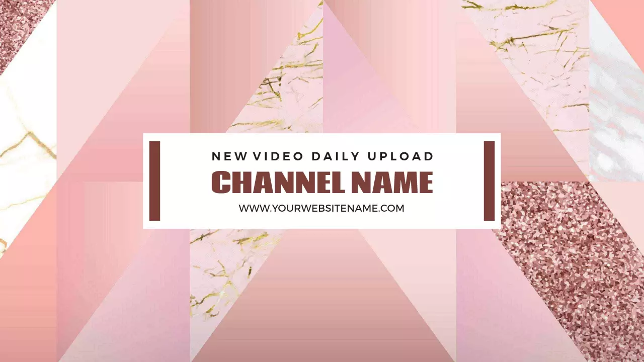 A banner with pink and gold glittery triangles - YouTube