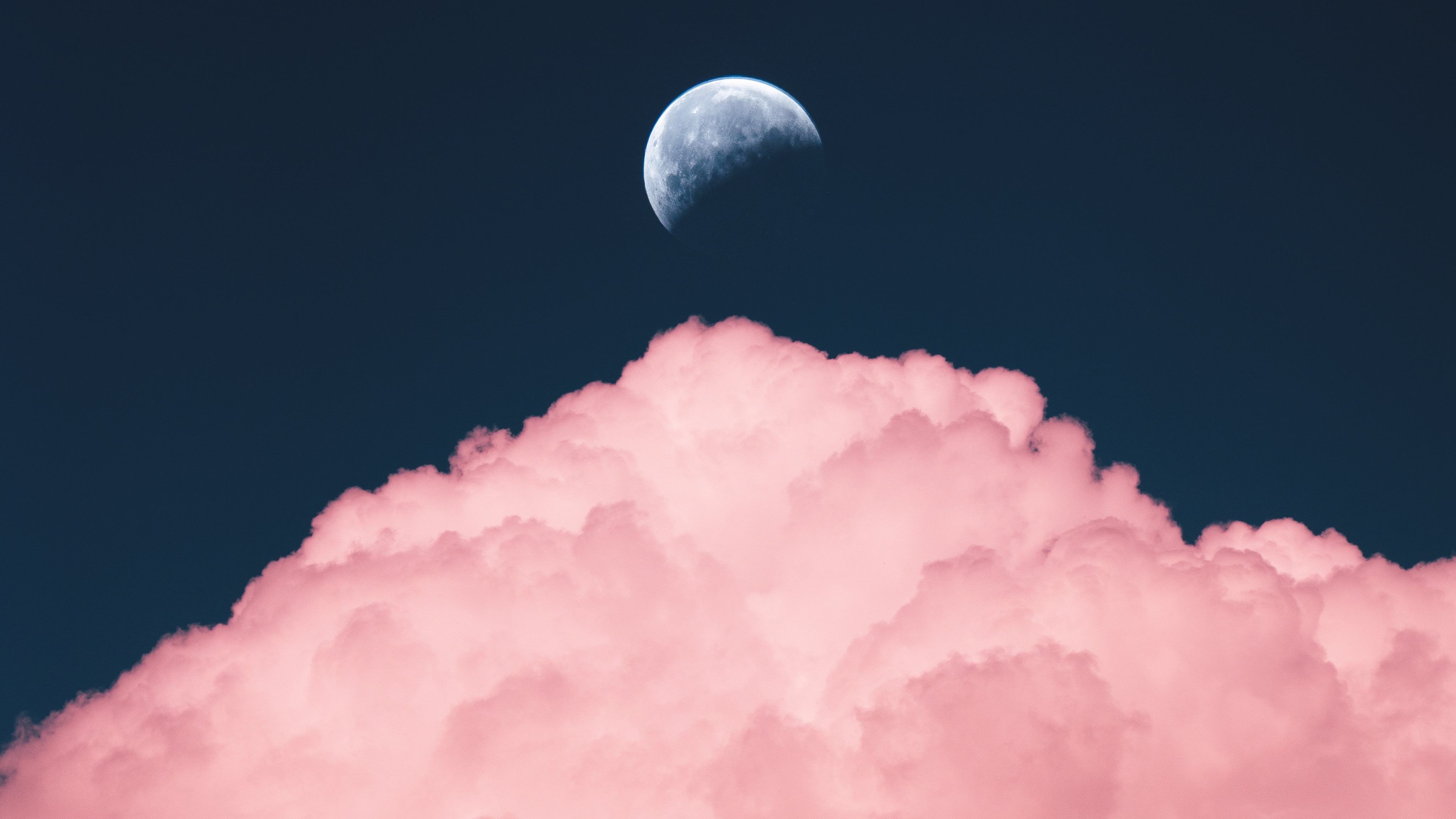 A pink cloud with the moon in it - IMac