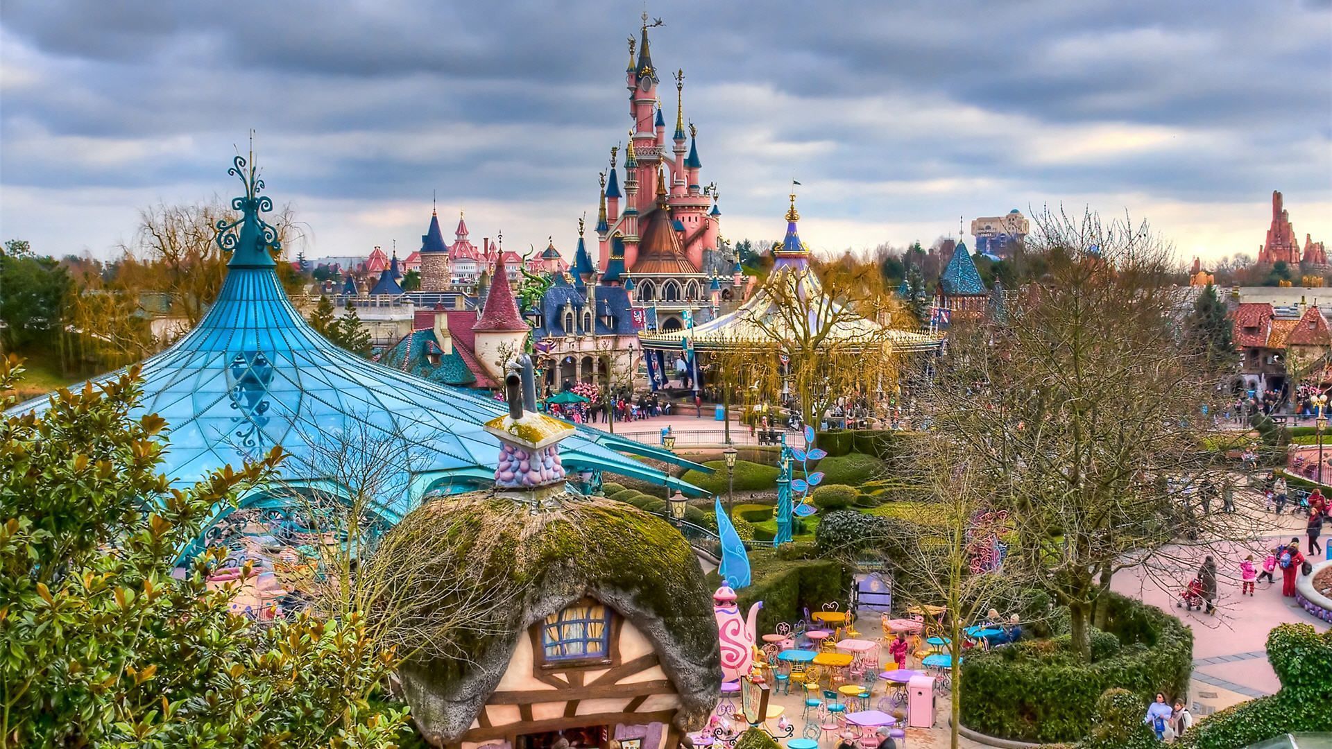 A view of the disneyland theme park - Disneyland