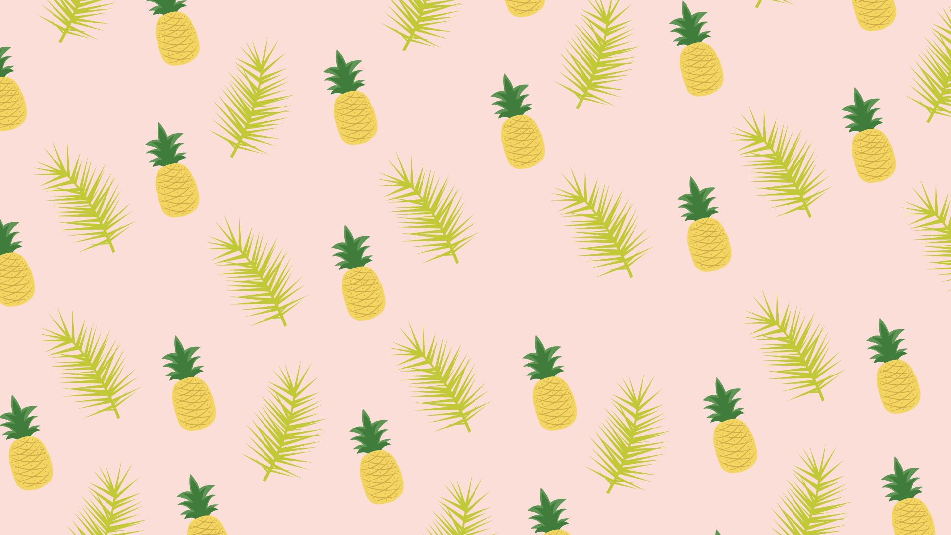 Yellow Pineapple Desktop Wallpaper